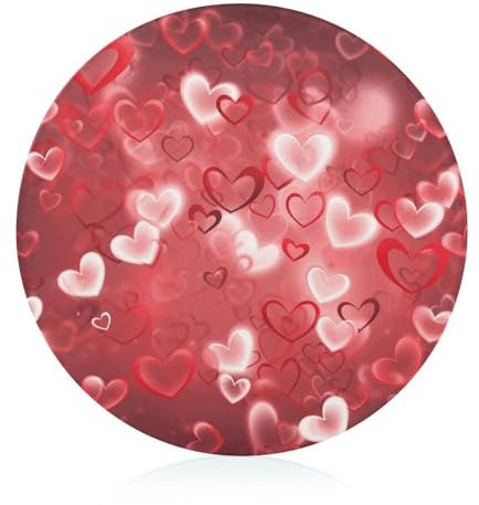 Tagliere in vetro temperato, tagliere in vetro con stampa a cuore di San Valentino Tagliere piccolo tagliere portatile