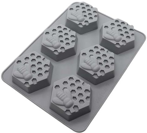 Kuchenform zum Backen – Kuchenform mit 6 Mulden, sichere wiederverwendbare quadratische Formen für hausgemachte Schokolade, Kuchen, Bienenwachskerzen