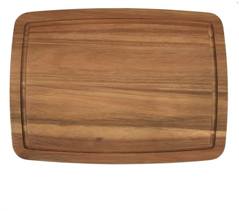 TARUNMO Acacia Wood Chopping Boards,Wooden Cutting Board 25X35Cm,Cutting Board with Deep Groove,Chopping Boards Wooden for Kitchen