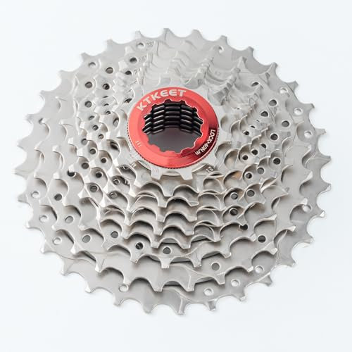 KTKEET Cassette de 9 velocidades 11-30T/32T/34T/36T/40T/42T/46T/50T/ bicicleta de montaña/carretera piñón de 9 velocidades compatible con Shimano Ultegra xt Sunrace Sram (11-32T)