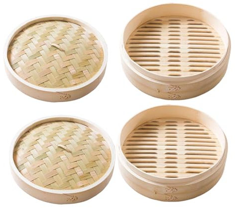 Cesta de bambú Capa única Vapor vapor de bambú de 18 cm Casa de vapor de vapor de vapor de vapor Vapor