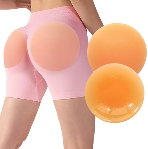 Coussinets de Fesse Adhésifs en Silicone - Surpièces Hanches Anti-Dérapantes - Garnitures Rembourrées pour Augmenter et Redessiner les Fesse