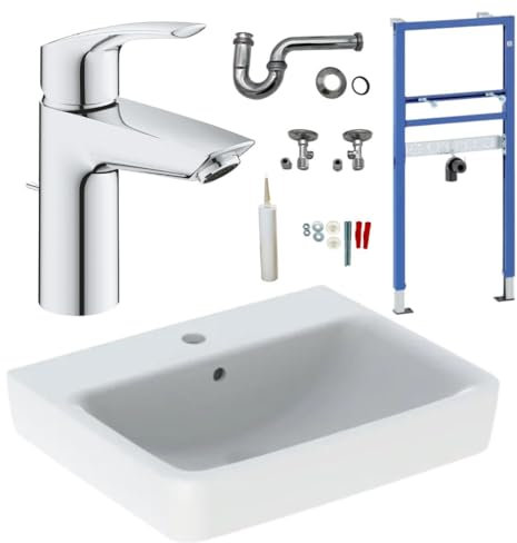 Waschtisch Vorwandelement Waschbecken 60 cm Armatur Set