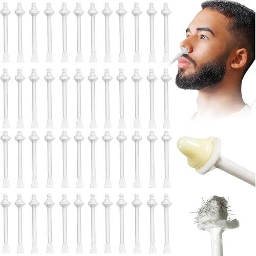 Lot de 100 bâtonnets de cire nasale à double extrémité pour le nettoyage des sourcils et du visage