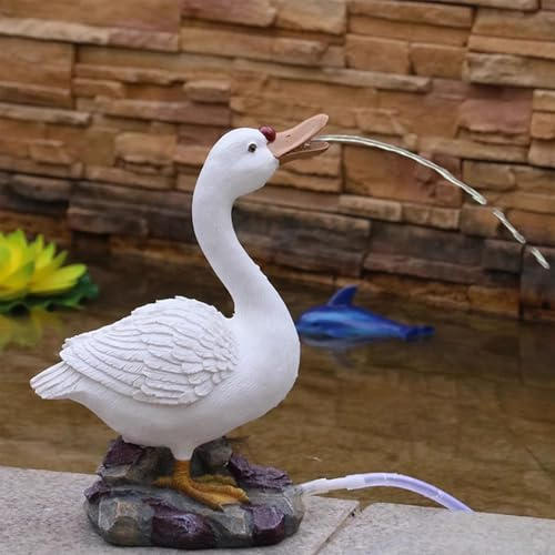 GUQASDV Sputacchi d'Acqua for Piccoli Stagni con Pompa dell'Acqua, Fontane da Giardino A Forma di Animali, Fontane A Forma di Anatra, Sputacchi d'Acqua for Piccoli Stagni