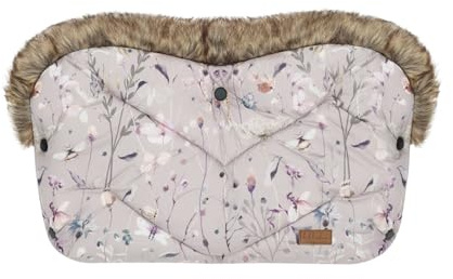 Kikka boo Kinderwagen Handwärmer Luxury, Druckknöpfe, Steppdesign, Handmuff grau