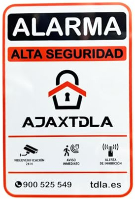 Cartel alarma. NO PARECE REAL, LO ES. Cartel Zona Videovigilada - Señal Aviso Policia - Carteles Disuasorios - Interior Y Exterior - Placa alarmas videovigilancia 28X21CM (NARANJA, 14x9)