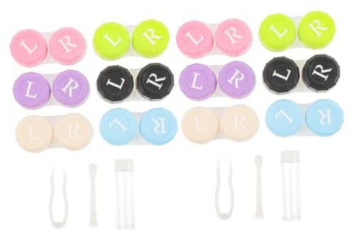 Warmhm Étuis à Lentilles de Contact Boîtes de Rangement Portables Étuis Hermétiques pour Lentilles Trousse de Soins Oculaires