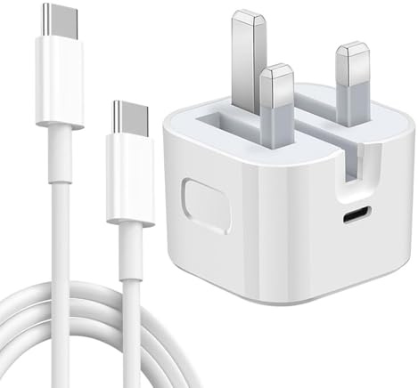for iPhone 17 16 15 Charger 35W USB C Fast Apple Charger UK Plug with 2M Cable for iPhone 17/17 Pro/17 Pro Max/Air/16/16 Plus/16 Pro/16 Pro Max/15/15 Plus/15 Pro/15 Pro Max/AirPods/iPad Pro/Air/Mini