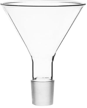 Homoyoyo Embudo de Llenado de Vidrio Resistente Temperatura 90 Mm, Embudo Triangular de Laboratorio Reutilizable para Química Analítica y Experimentos Científicos