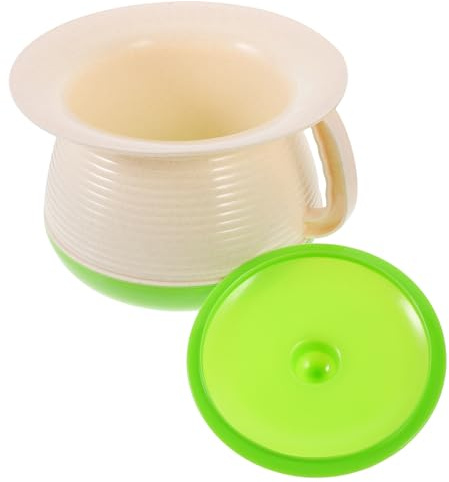 MAGICLULU Crachoir en Plastique Couvercle, Pot de Chambre Antidérapant Taille Compacte pour Bébé et Tout-Petit, Urinoir Portable pour Usage à Domicile et Apprentissage Propreté