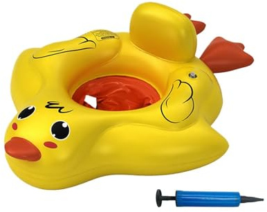Salvagente per bambini, con cavetto posteriore antiscivolo, graziosa paperella per piscina, per bambine da 12 a 36 , in vacanza, per feste di famiglia
