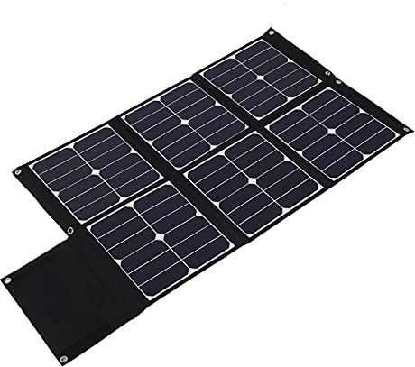 Changor Kit Caricabatterie Pieghevole per Pannello Solare Ad Alta Efficienza da 80 W per attività All'aperto Design Portatile e Leggero
