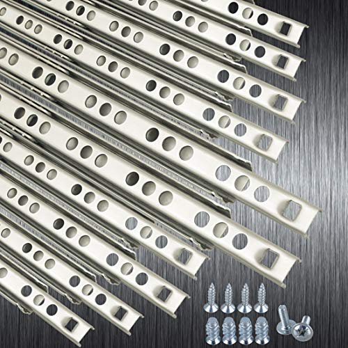 Stahlia Schubladenschienen (10 Stück) Edelstahl H: 17 / L: 246mm Teilauszug Teleskopschiene Schubladenauszug Schrankauszug Auszugsschienen Gleitschiene
