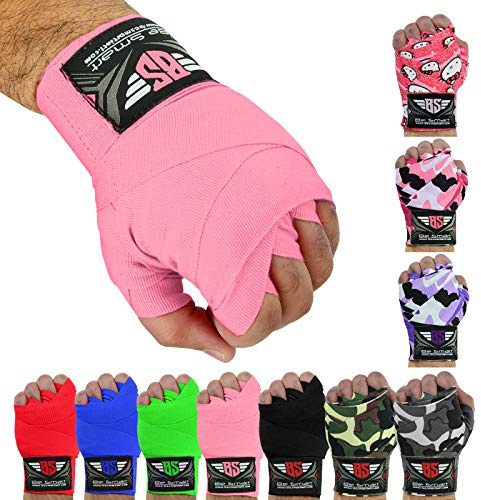 Bandages de boxe pour les mains, MMA, sac, gants, Muay Thai, intérieur de gant, Homme femme Enfant, rose