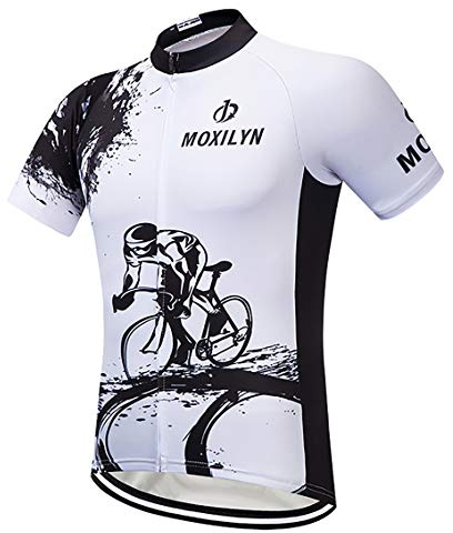 Moxilyn cykeltröjor för män, cykeltopp, cykling skinnsuit tröjor, cykelkläder, mountainbike/MTB-skjorta, andningsbar och svettabsorberande, snabbtorkande