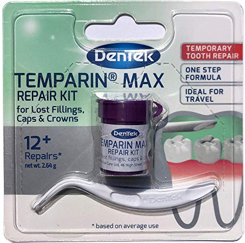 DenTek Temparin Max Reparaturset für verlorene Füllungen, Kappen & Kronen 12+ Reparaturen