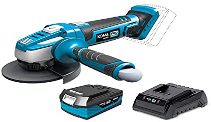 Koma Tools 08760 Kit Amoladora 20V Pro Series con 1 Bateria 4.0 Ah y Cargador 08772