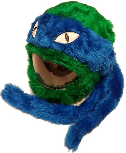 FunnyRiders Copri Casco Moto Peluche - Peluche Casco Moto Integrale - Copricasco Moto Peluche - Accessori Casco Moto - Orecchie Casco Moto Accessori - Copertura Casco Moto Peluche - Misura Unica