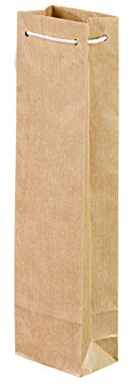 400 x Flaschentaschen braun 9,5+6,5x38 cm | Flaschentüten | Geschenktüte Flasche Wein | Weintaschen | HUTNER