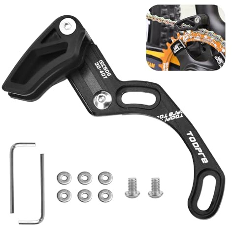 STCRERAG Chain Guide Single-disc Mountain Bike Chain Guide MTB Bike Chain Guard 7075 High-strength Aluminum Alloy Bicycle Chain Protector with 2 screws and 6 washers for Most Road Mountain Bikes