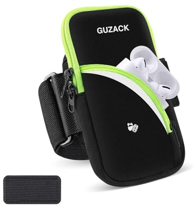 Fascia da Braccio Fascia Sportiva da Braccio Porta Cellulare Braccio Portacellulare corsa Armband Banda Regolabile tasca doppia per iPhone 16/15/14/13/12/11 Pro Max/Xr/Xs,Galaxy S23/S22, Fino a 6,9