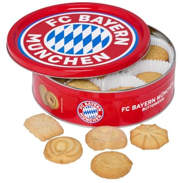 FC Bayern München Butterkekse in schöner FCB - Dose Kekse Butter Cookies 340g