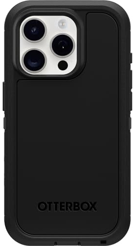 OtterBox Schutzhülle für iPhone 15 Pro (nur Defender Series XT, ohne Bildschirm, robust, rastet an MagSafe mit Umhängeband)