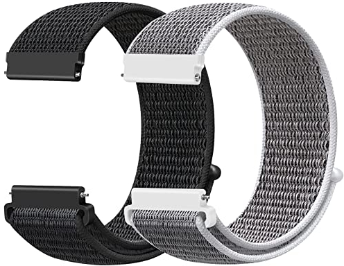 Runostrich 18mm Nylon Sport Armband Kompatibel mit Garmin Venu 3S/Venu 2S/Vivoactive 4S/Vivomove 3S/Active S/Forerunner 265(42mm)/255S/Huawei Watch GT 5 Pro 42mm/GT 5 41mm/4 41mm Damen Herren