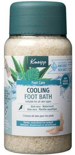 Kneipp Cristaux de bain de pieds - Refroidissement - Sels de bain de pieds - Menthe d'eau à l'aloe vera - Vegan - 1 pièce - 600 grammes