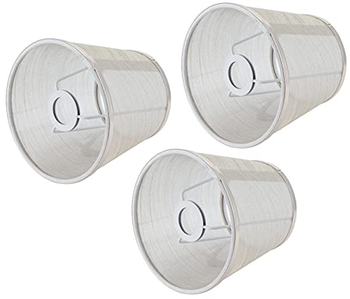 HERCHR Juego De 3 Pantallas Pequeñas, Pantallas para Lamparas De Pie Mini Pantallas De Lámpara De Araña De Cristal Pantalla Lampara Mesa Tulipas para Lamparas De Techo Pantalla De Lámpara De Tela E14
