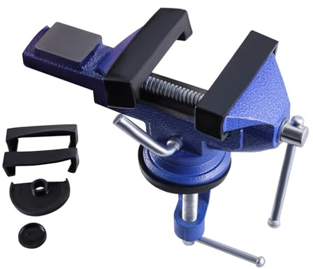 CNCYEAH Étau de table - 80 mm - Petit étau de table - Serrable - Pour établi - Rotatif à 360° - Pour le travail du bois, le perçage, la coupe