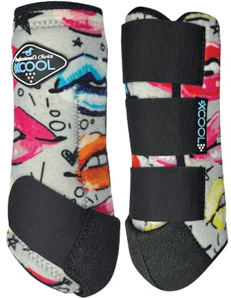 Professional's Choice 2XCOOL Sport-Medizin-Hufstiefel, schützendes und atmungsaktives Design für ultimativen Komfort, Haltbarkeit und Kühlung bei aktiven Pferden, 4 Stück