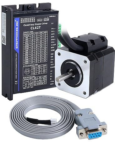 Closed Loop Schrittmotor Kit 14Ncm Nema 17& Treiber V4.1 0–3,0A 24–48VDC | STEPPERONLINE, 1 Achse, 1000PPR, für CNC Graviermaschine