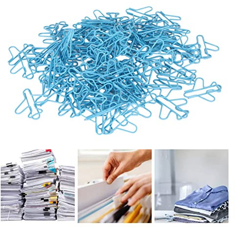 Dekaim Büroklammern-Set, Flugzeug-Büroklammern, 100 Stück, niedliche blaue Metall-Lesezeichen-Clips für Party, Einladung, Karte, Notizbuch