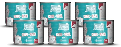 MjAMjAM VetCat - Premium Nassfutter für Katzen - Diät - Niere - Renal - Rind, 6er Pack (6 x 200g), getreidefrei