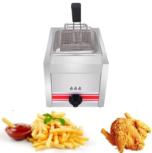 WHYYDSS Friggitrice a Gas Commerciale 10L 20L 30L, friggitrice a Gas Professionale GPL, friggitrice a Gas, Macchina per friggere, per Cucina Domestica di ristoranti,Singlecylinder10L