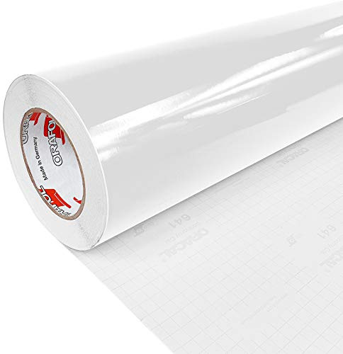 DecoMeister Pellicola Protettiva Trasparente per Libri 50x300cm - Carta Adesiva Incolore per Foderare Libri Scolastici e Quaderni - Rotolo PVC Resistente e Impermeabile con Griglia di Taglio - Lucida