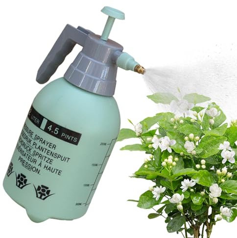 Pulverizador de jardín de 2 litros a presión para jardín, pulverizador de agua a presión para plantas con barra de extensión, pulverizador de bomba de mano para limpiar rociadores de césped de jardín