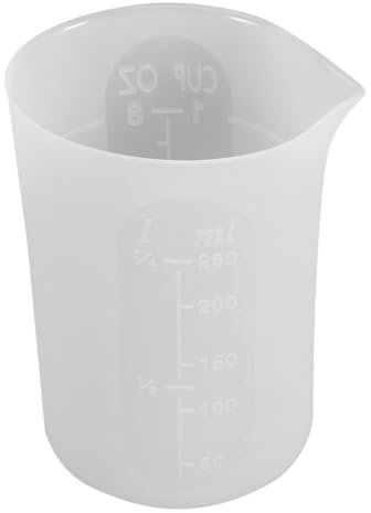 WATIIFUFU 1pieza Taza Medidora De Reutilizable Con Vaso Medidor Para Cocina y Manualidades Material Transparente y Flexible