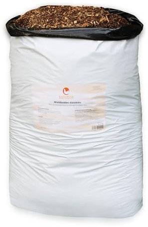 eivolution Waldboden-Einstreu 60L - Staubfrei, Kompostierbar, Bio-Abbaubar - Perfekt für Stall & Voliere mit Geruchsbindung