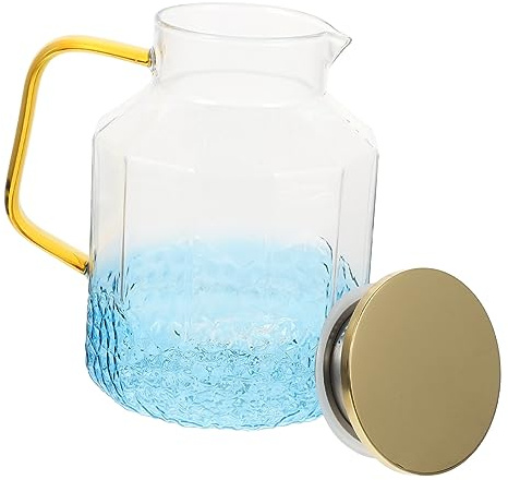 OFFSCH Pichet En Verre Récipient À Boissons Distributeur Deau De Cuisine Bouilloire En Verre Nettoyage Facile