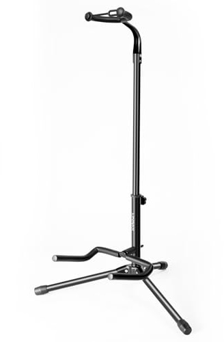 LINRAX FS2 Supporto per Chitarra con Manico, Supporto Pieghevole per Chitarra, Altezza Regolabile, Porta Chitarra da Terra per Chitarra Acustica Classica Elettrica Basso, Rack per Chitarra Treppiede