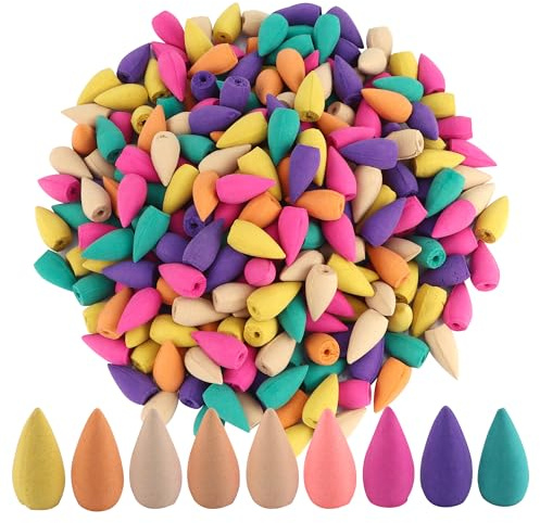 280 Stück Rückfluss Räucherkegel, Reverse Wasserfall Kegel, Natürliche Rauchkegel, für Schlafzimmer Office Yoga Zimmer