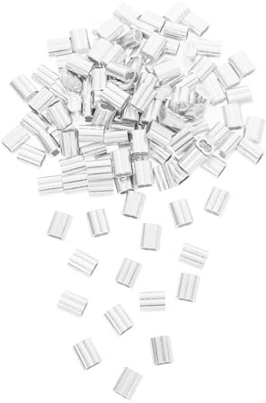 Ciieeo 120piezas Manguitos De De Aluminio Abrazaderas Para Cables Unidades Protección Contra Desgaste