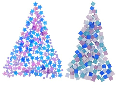 HOMSFOU Trousse de Carreaux Verre pour Diy de Tesselles Colorées Environ pour Projets Manuels et Décorations Élégantes