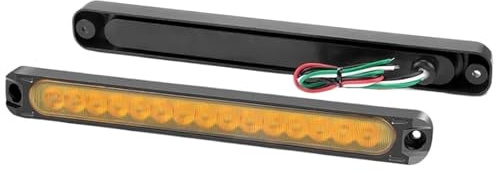 RFSHOP Kit De Feux Arrières Feu Arrière De Remorque À 15 LED Ambre Pour Camion, Clignotant Dynamique, Bande Feux De Position Latéraux, Stroboscopiques 12V 24V