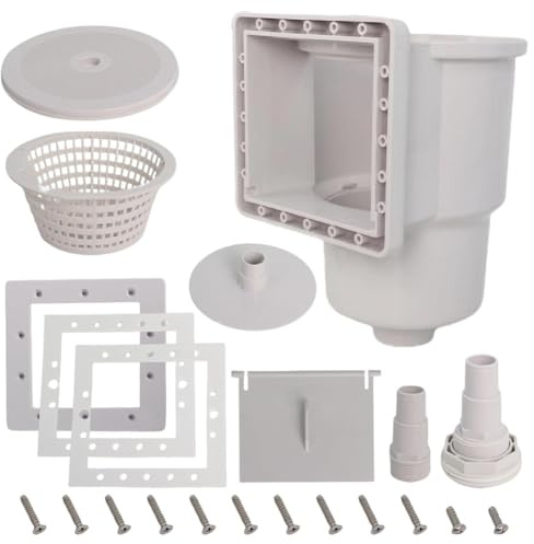 Qusedwey Skimmer per Piscina Fuori Terra, Skimmer Passante con Accessorio, Skimmer per Piscina, Larghezza di Apertura 6 Pollici, SP1091LX