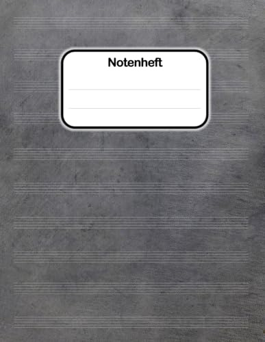 Leeres Notenheft für die Schule – A4 Format mit großen Zeilen: 100 Seiten Musikpapier für Kinder & Schüler – Großes Format, extra breite Notenzeilen zum Schreiben & Komponieren