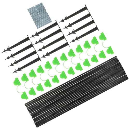 Veemoon Arceaux de Serrage en Plastique Noir 18 Pièces Supports pour Tunnel de Plantation Arceaux de Couverture pour Protection Plantes Fruits et Fleurs Protection Anti-Oiseaux et